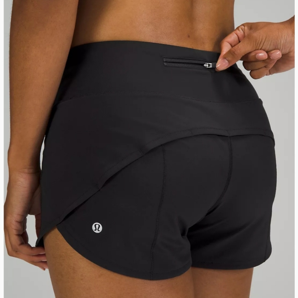 Lululemon Speed Up Short, Lined, 4", Size 6, Black